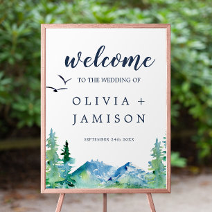 Poster Rocky Mountain Destination Mariage Bienvenue