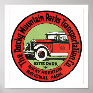 Poster Rocky Mountain Parks Transportation