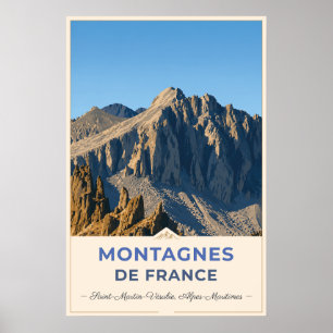 Poster Rocky Summits of the French Alps