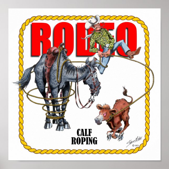 Poster Rodeo Calf Roper (Devant)