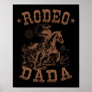 Poster Rodeo Dada Western Cowboy Famille correspondant Pè