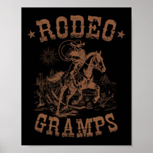 Poster Rodeo Gramps Western Cowboy Family Matching Père