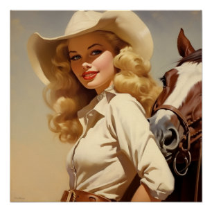 Poster Rodeo Romance Élégance : Whispers Occidentaux