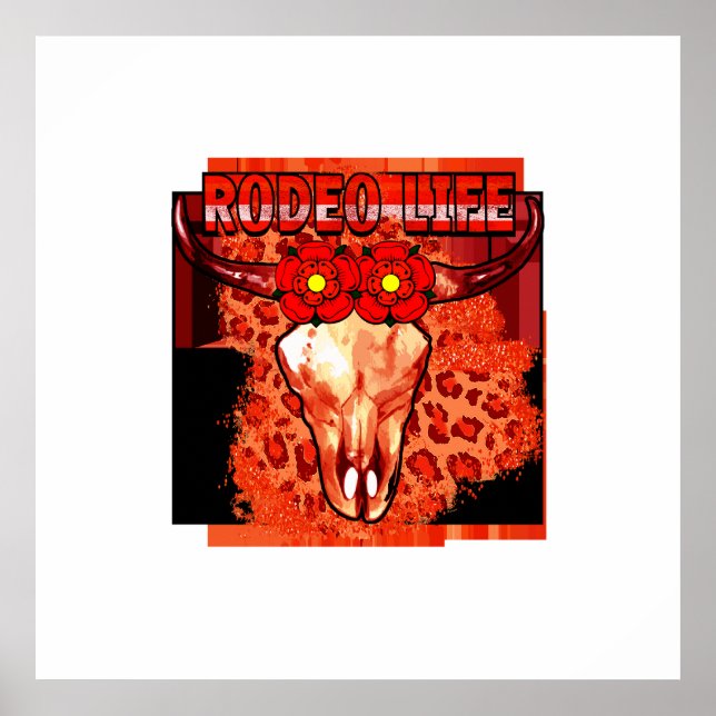 Poster Rodéo vie T-shirt classique (Devant)
