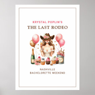 Poster Rodéo Western Cowgirl