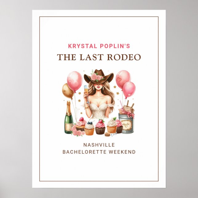 Poster Rodéo Western Cowgirl (Devant)