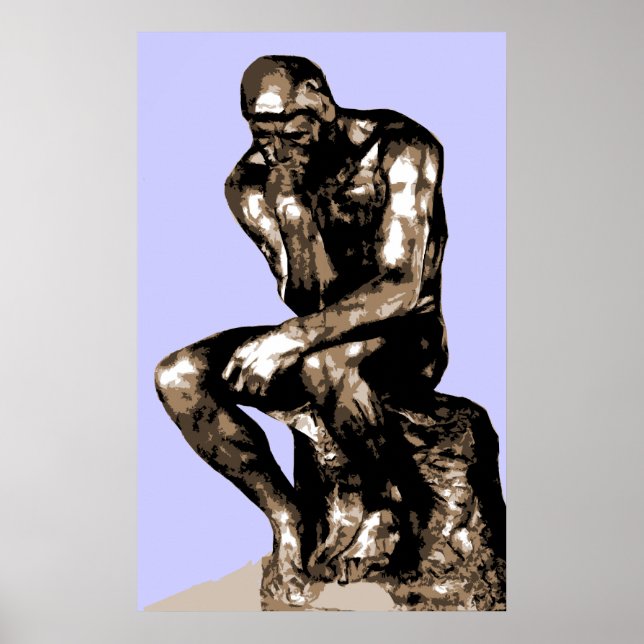Poster Rodin "The Thinker" - Toile (Devant)