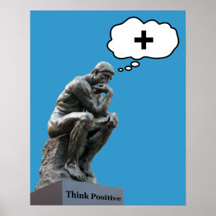 Poster Rodin's Thinker Statue - Penser positif