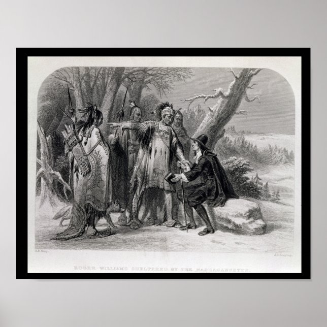 Poster Roger Williams protégé par les Narragansetts (Devant)