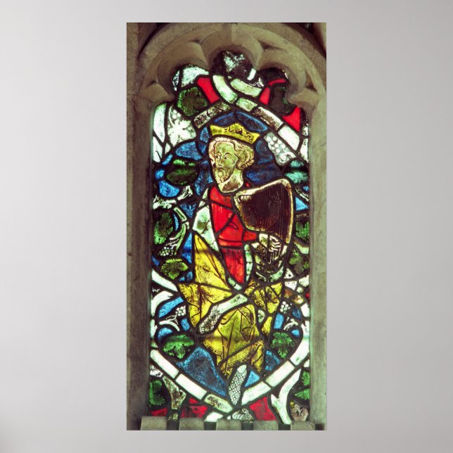 Poster Roi David, XIVe siècle (Devant)