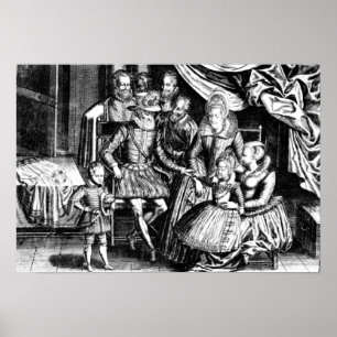 Poster Roi de Henri IV de la France avec sa famille