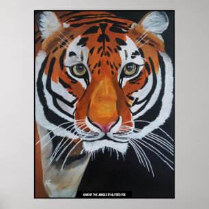 Poster Roi de la jungle Peinture par Alfred Fox