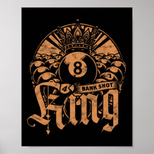 Poster Roi de tir Billiards à 8 balles