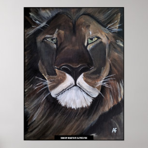 Poster Roi des Bêtes Peinture d'Alfred Fox