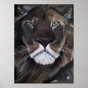 Poster Roi des Bêtes Peinture d'Alfred Fox