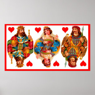 Poster Roi des Coeurs Reine des Coeurs Jack des Coeurs