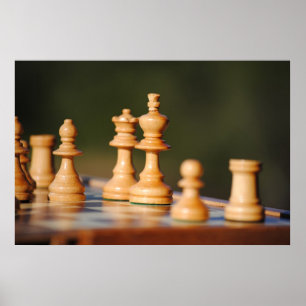 Poster roi des échecs