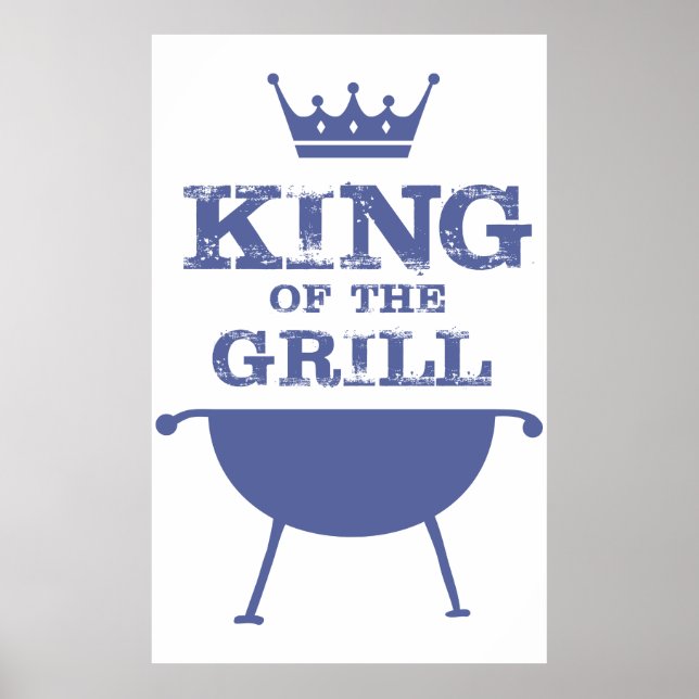 Poster Roi Du Grill, Bleu (Devant)