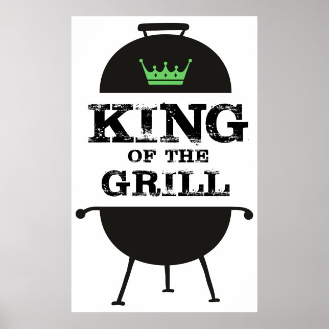 Poster Roi Du Grill, Couronne Verte Noire (Devant)