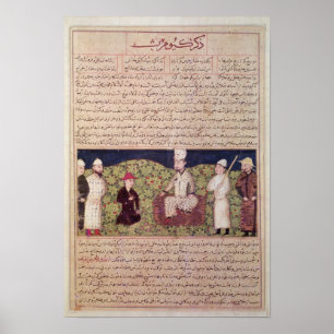 Poster Roi entouré de courtisans