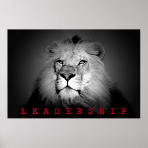 Poster Roi Lion du leadership motivationnel