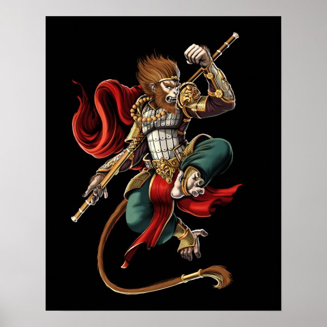 Poster Roi singe chinois Sun Wukong (Devant)
