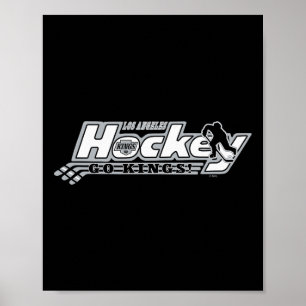Poster Rois de Los Angeles Hockey Noir Sous Licence Offic