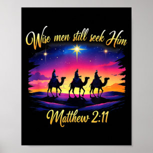 Poster Rois Mages de Noël religieux Le cherchent encore 3