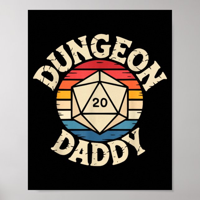 Poster Role Playing Gamer Dad Rpg Master Tabletop Funny R (Devant)