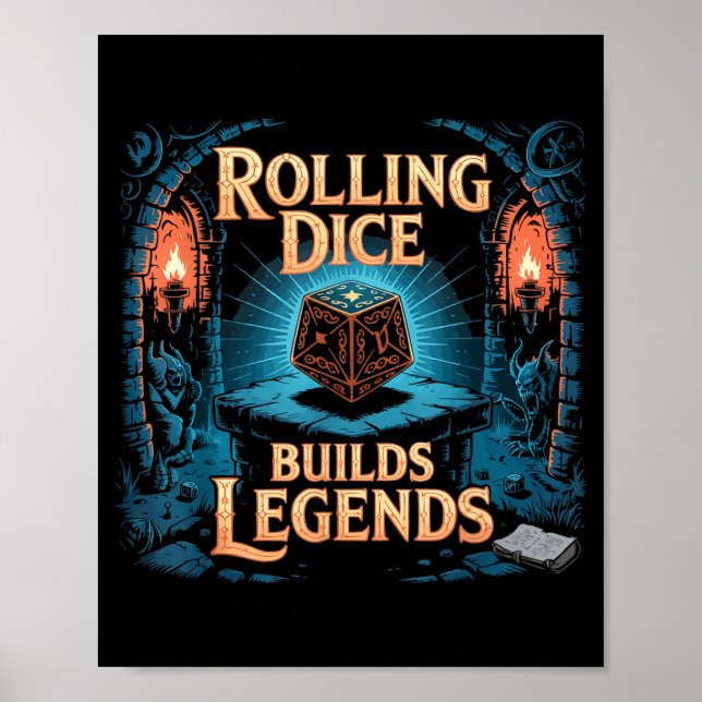 Poster Role Playing Gamer Rpg Master D20 Tabletop Funny R (Devant)