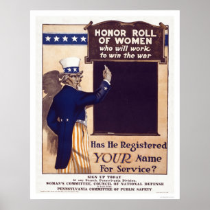 Poster Roll d'honneur des femmes
