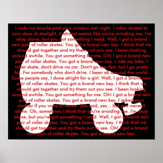 Poster roller skate : toute nouvelle clé (Devant)