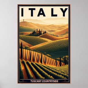 Poster Rolling Hills of Toscane - Vintage voyage