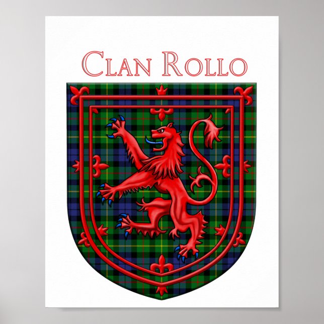 Poster Rollo Tartan Scottish Plaid Lion Rampant (Devant)