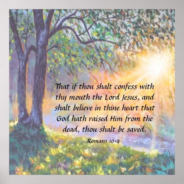 Poster Romains 10:9 (Devant)