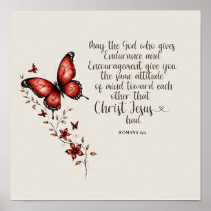Poster Romains 15:5 Image de verset biblique