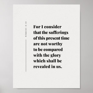 Poster Romains 8:18 verset biblique