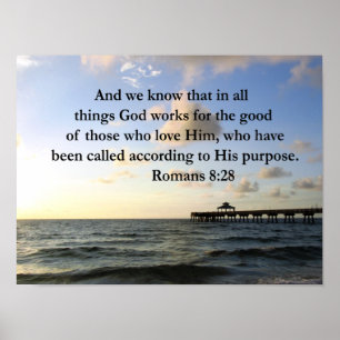 POSTER ROMAINS 8:28 BIBLE
