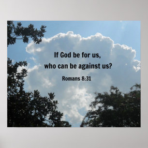 Poster Romains 8:31 Si Dieu est pour nous...