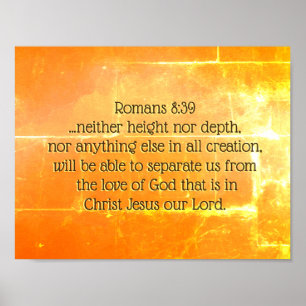 Poster Romains 8:39 L'amour de Dieu dans le Christ Jésus,