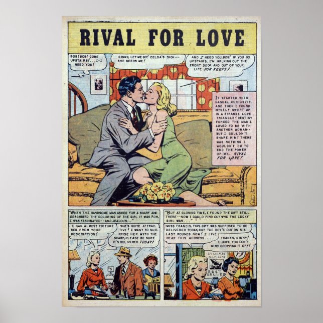 Poster Romance vintage (Devant)
