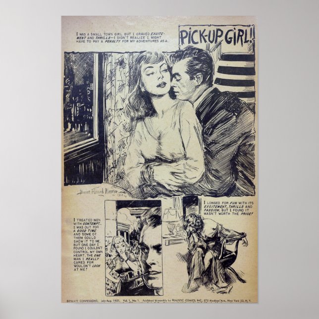 Poster Romance vintage (Devant)