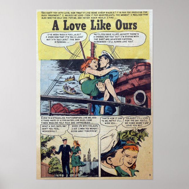 Poster Romance vintage (Devant)