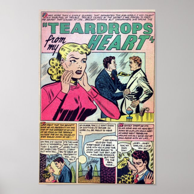 Poster Romance vintage (Devant)