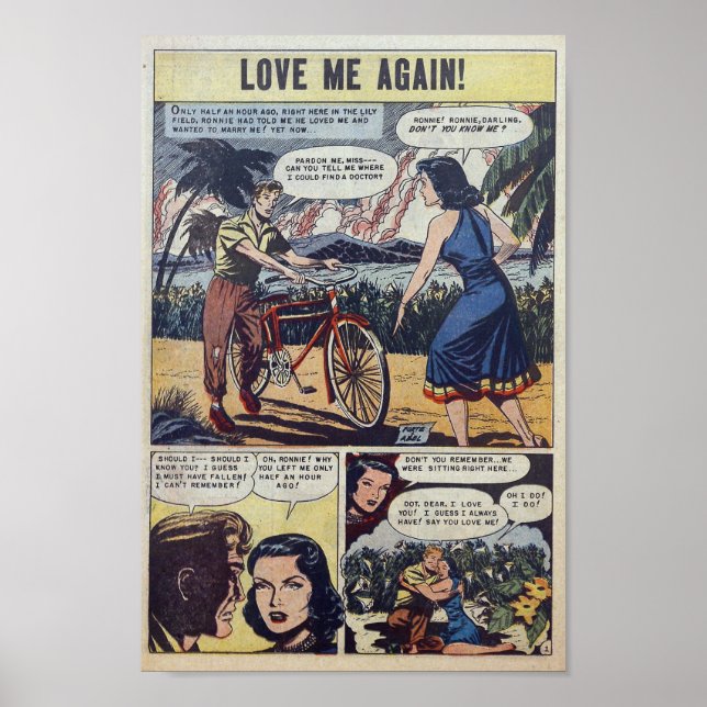 Poster Romance vintage (Devant)