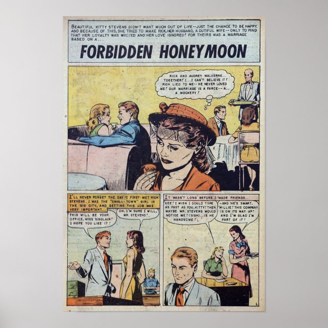 Poster Romance vintage (Devant)