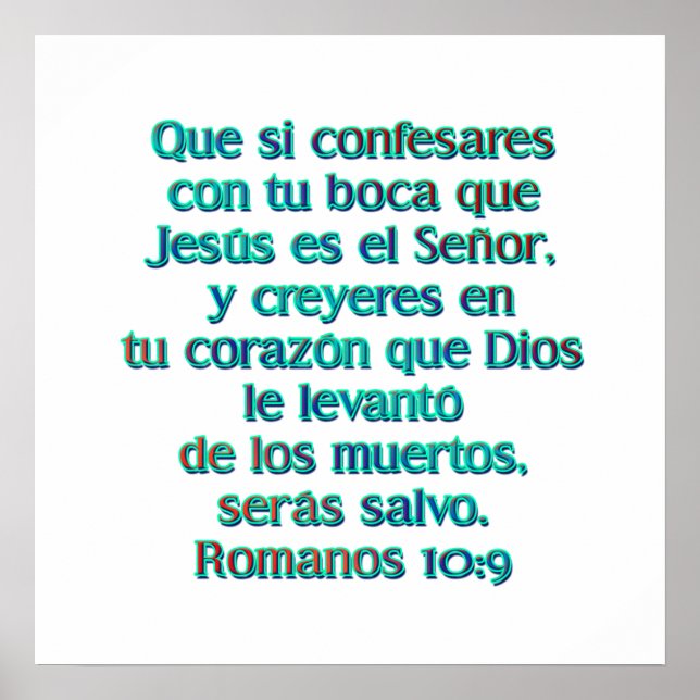Poster Romanos 10:9 (Devant)