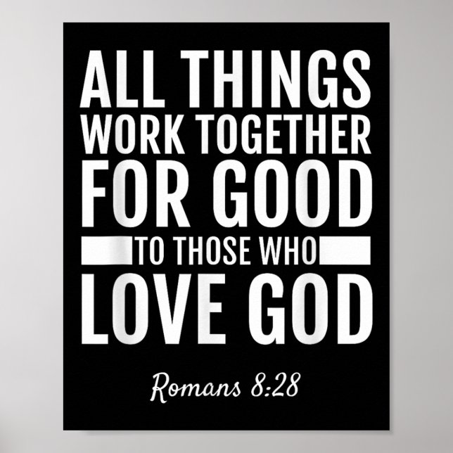 Poster Romans 8_28 All Things Work Together For Good Bibl (Devant)