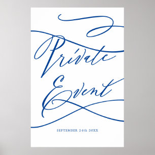 Poster Romantic Sapphire Blue Événement privé
