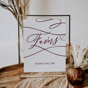 Poster Romantique Bourgogne Texte Calligraphie Mariage Fa